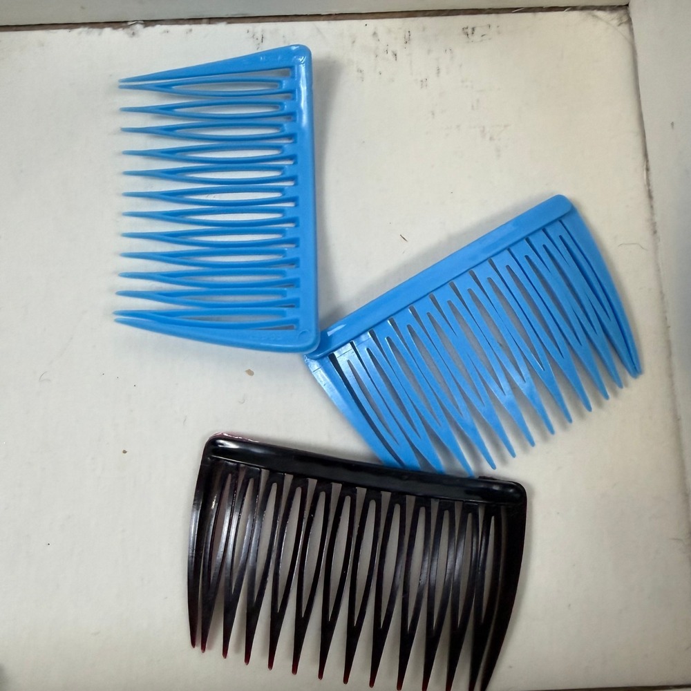 Vintage 1980s Hair Accessories Banana Clips Barrettes Combs - Picture 8 of 16